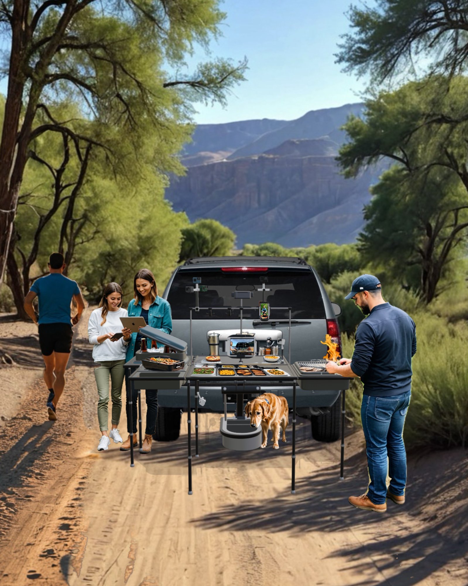 RAAK mobile kitchen in desert canyon — Tymmber Outdoor Casual Recreation